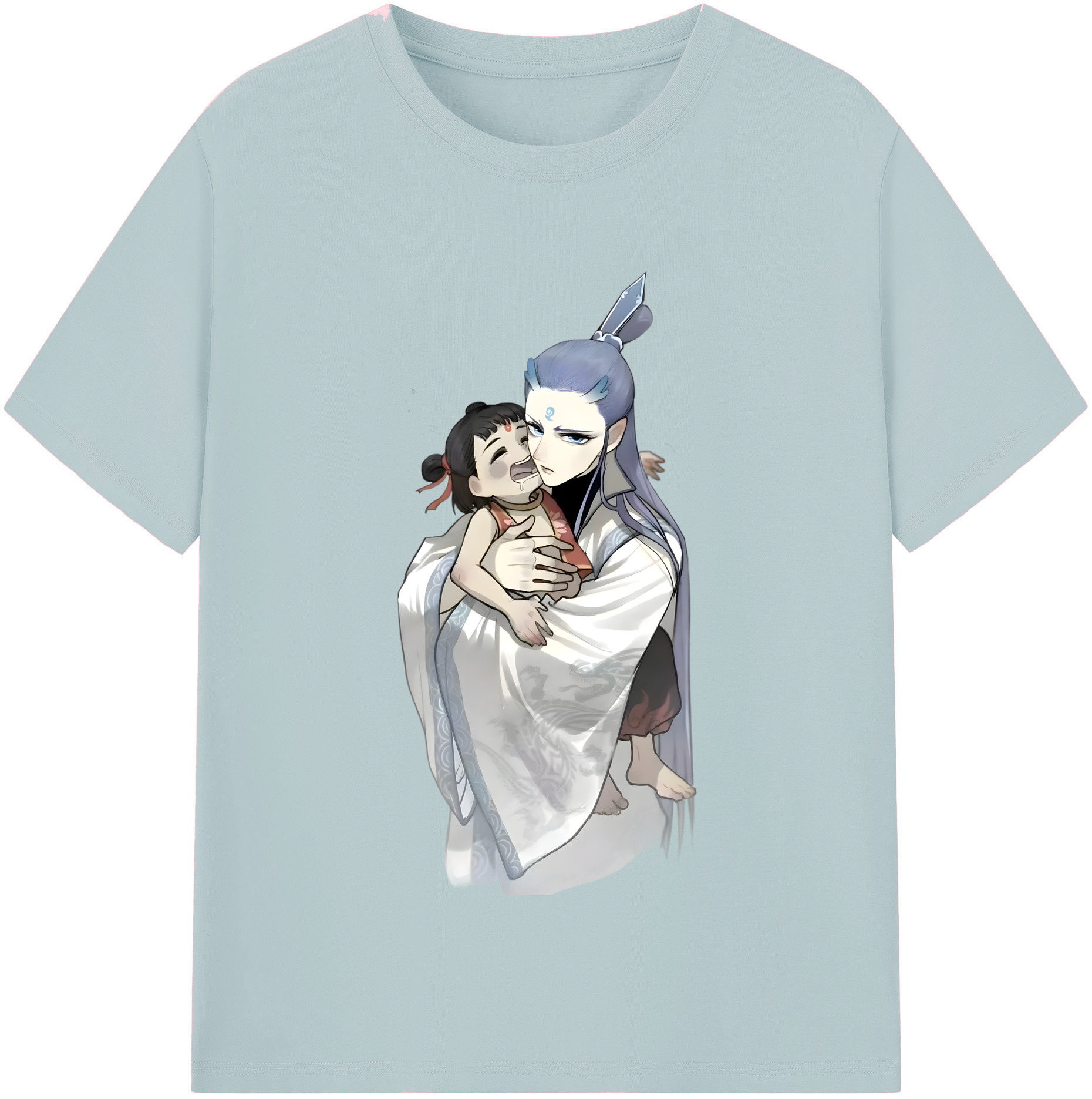 （画像用） Ne Zha 2 ナタ 魔童の大暴れ 綿100％半袖Tシャツ（フロントプリント）